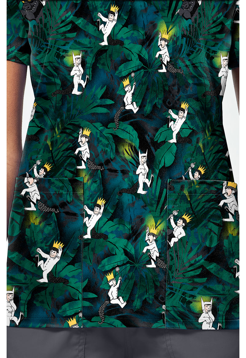 King Of Things - Print V-Neck Top – Character Prints (View 4)