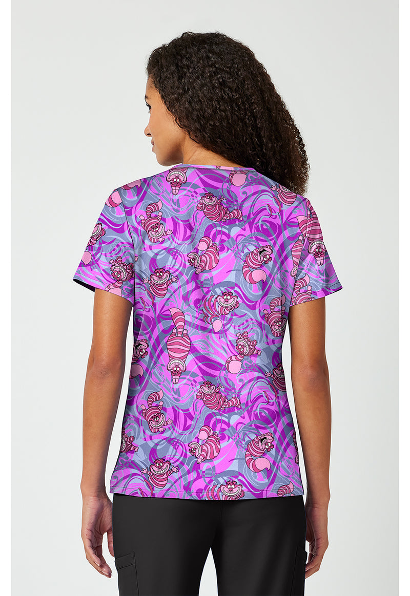 Here And Gone Again - Print V-Neck Top (Back)