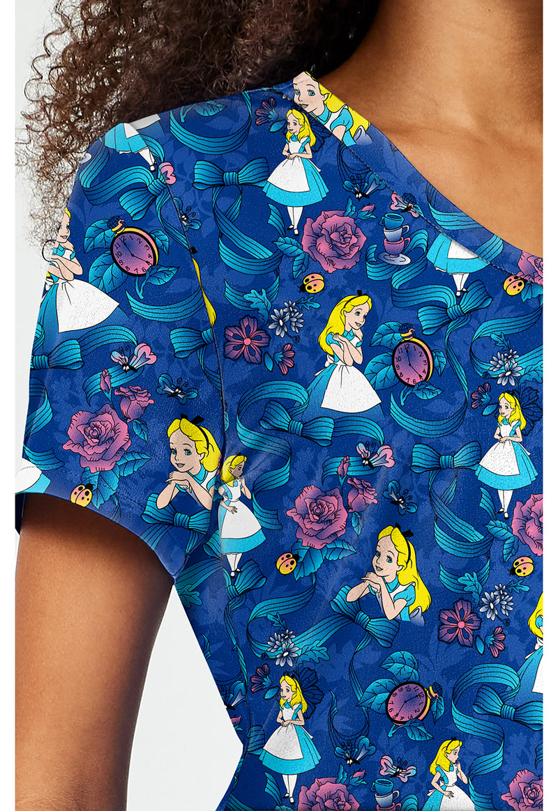 Bow-tanical - Print V-Neck Top (View 3)