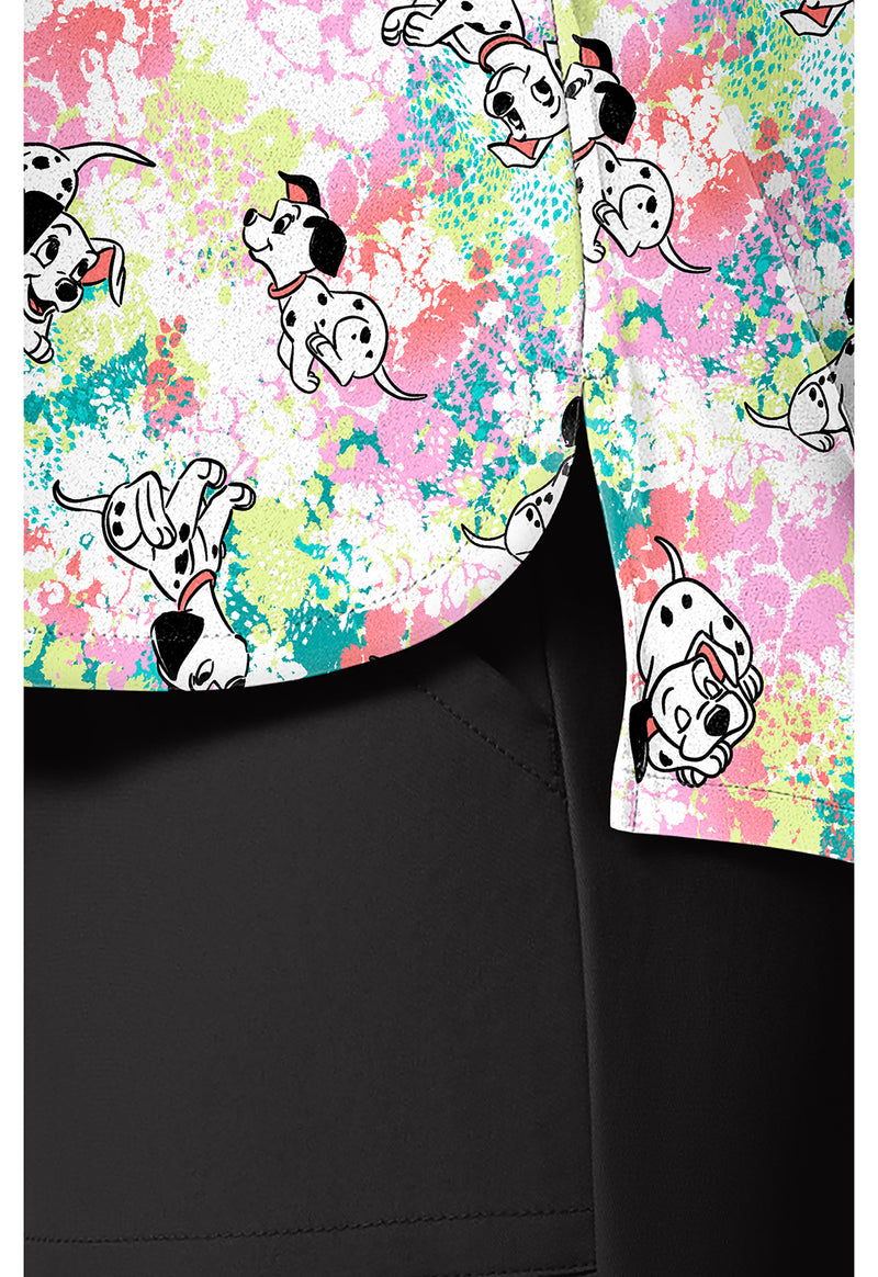 Puppy Pile - Print V-Neck Top (View 4)
