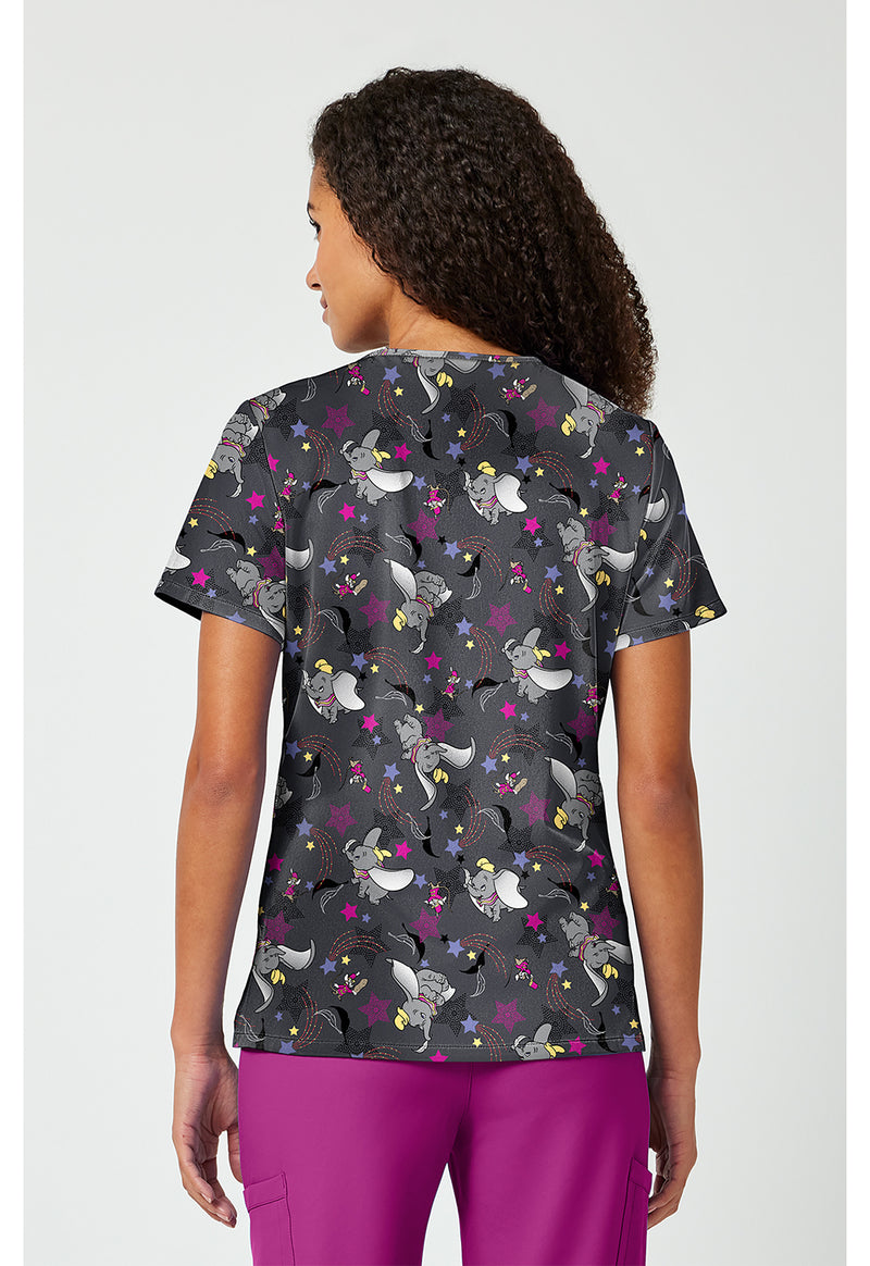 Dumbo Star - Print V-Neck Top (Back)