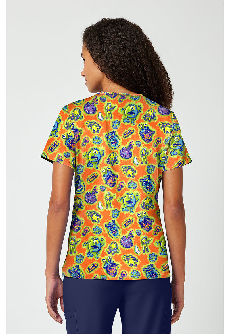 Code 2319 - Print V-Neck Top (Back)