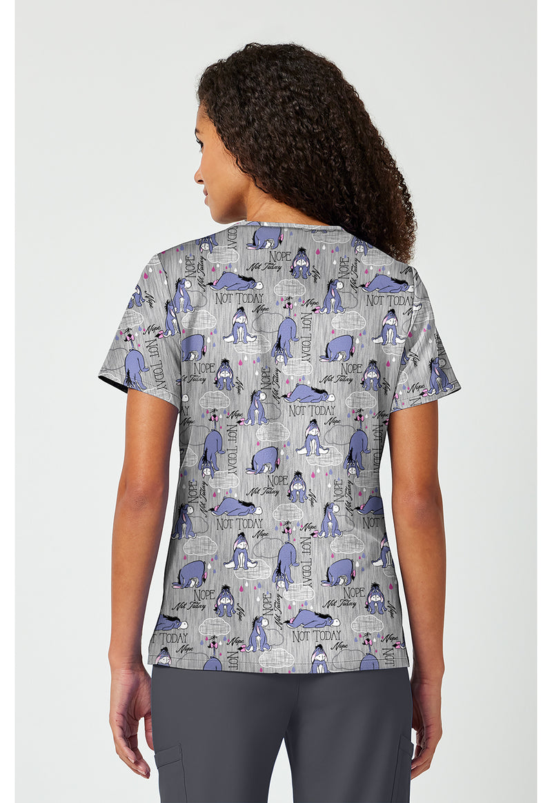 Eeyore Attitude - Print V-Neck Top (Back)