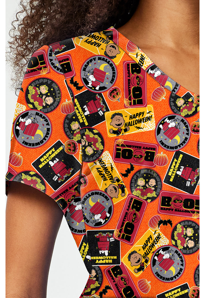 Pumpkin Patches - Print V-Neck Top (View 3)
