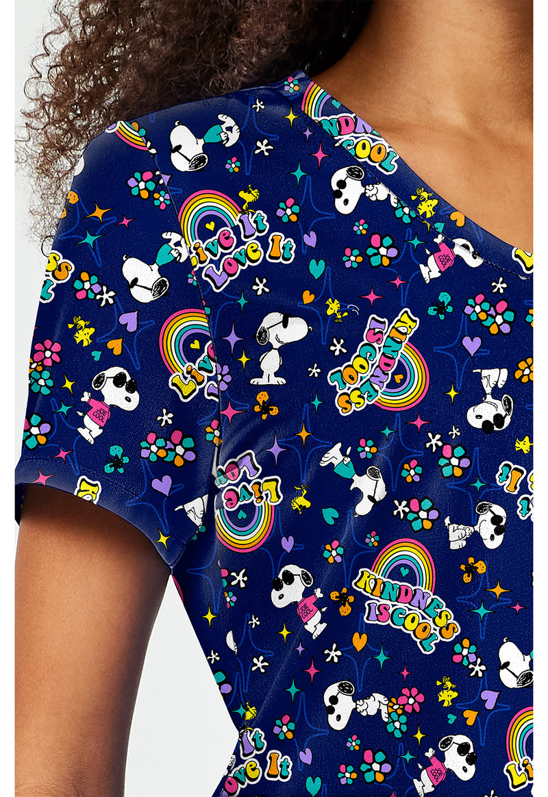 Cool Kindness - Print V-Neck Top (View 3)
