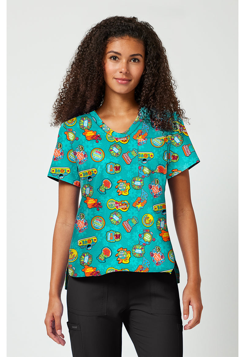 Sunshine Vibes - Print V-Neck Top
