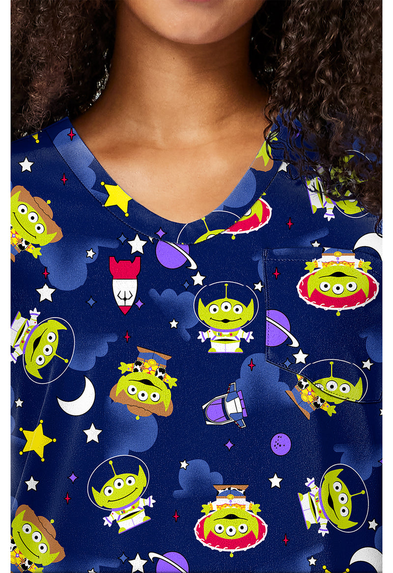 Alien In Disguise - Print V-Neck Top (View 2)