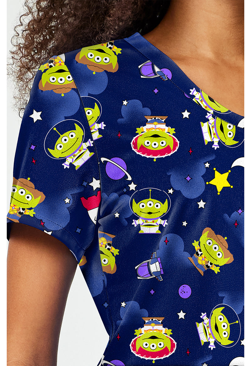 Alien In Disguise - Print V-Neck Top (View 3)