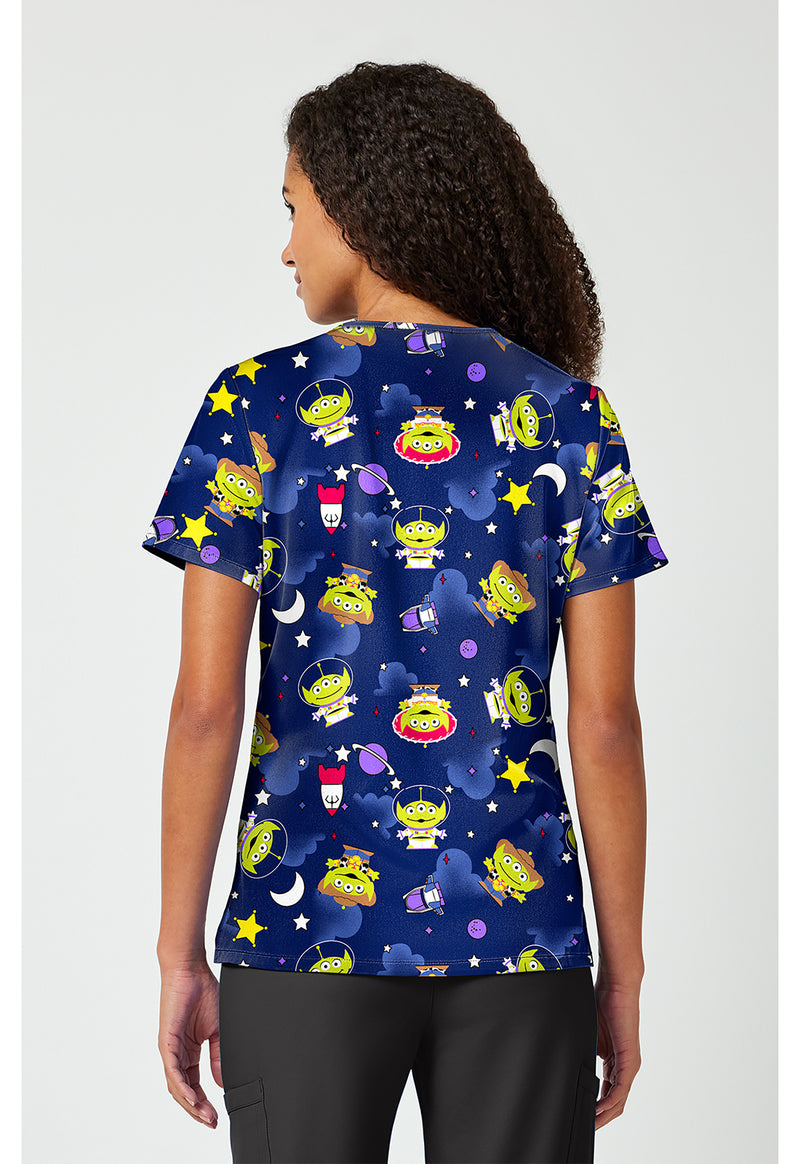 Alien In Disguise - Print V-Neck Top (Back)