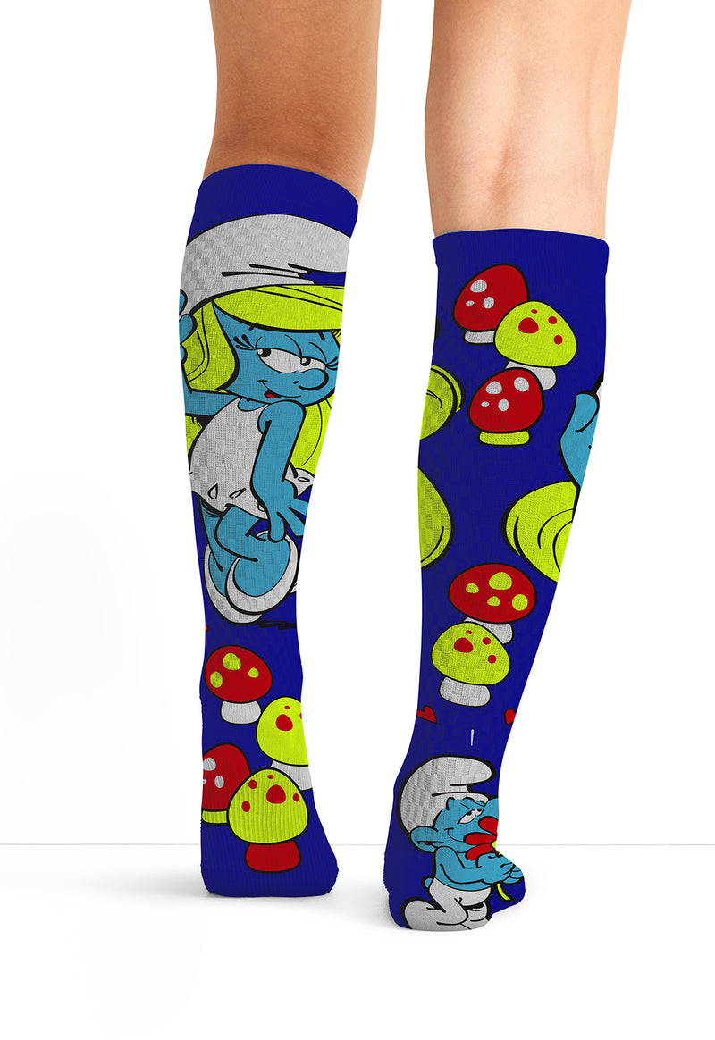 Smurfette - Women's 10-15mmHg Compression Socks (Back)