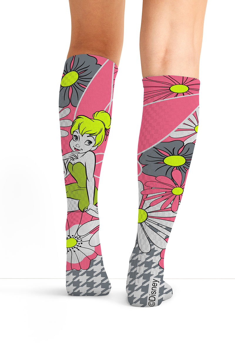 Flower Tinker Bell - Women's 10-15mmHg Compression Socks (Back)
