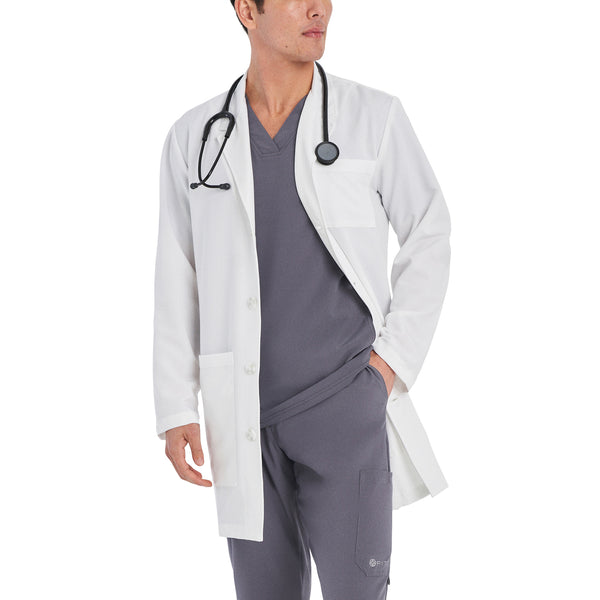 White Cross V-Tess Men's 5 Pocket Full-Length Tablet Lab Coat for Healthcare Professionals