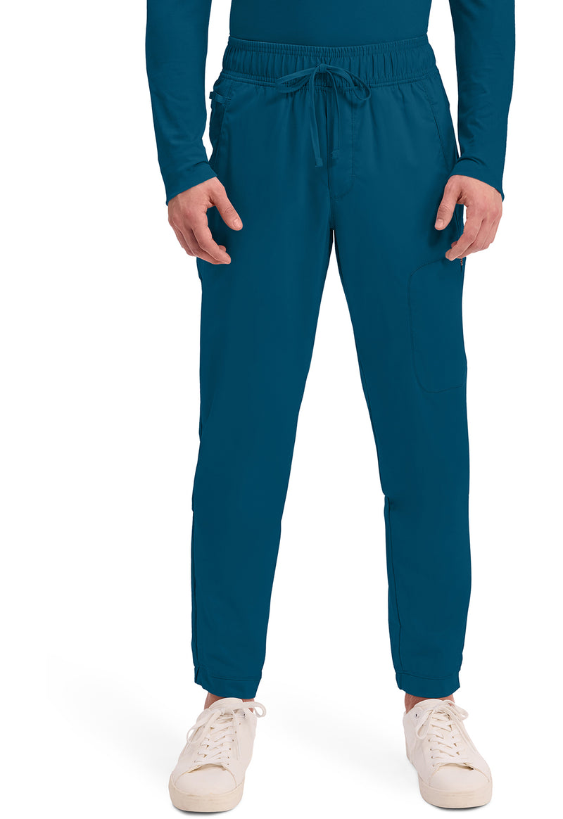 Caribbean Blue - Cherokee WW Revolution Men's Scrub Pants - Front View