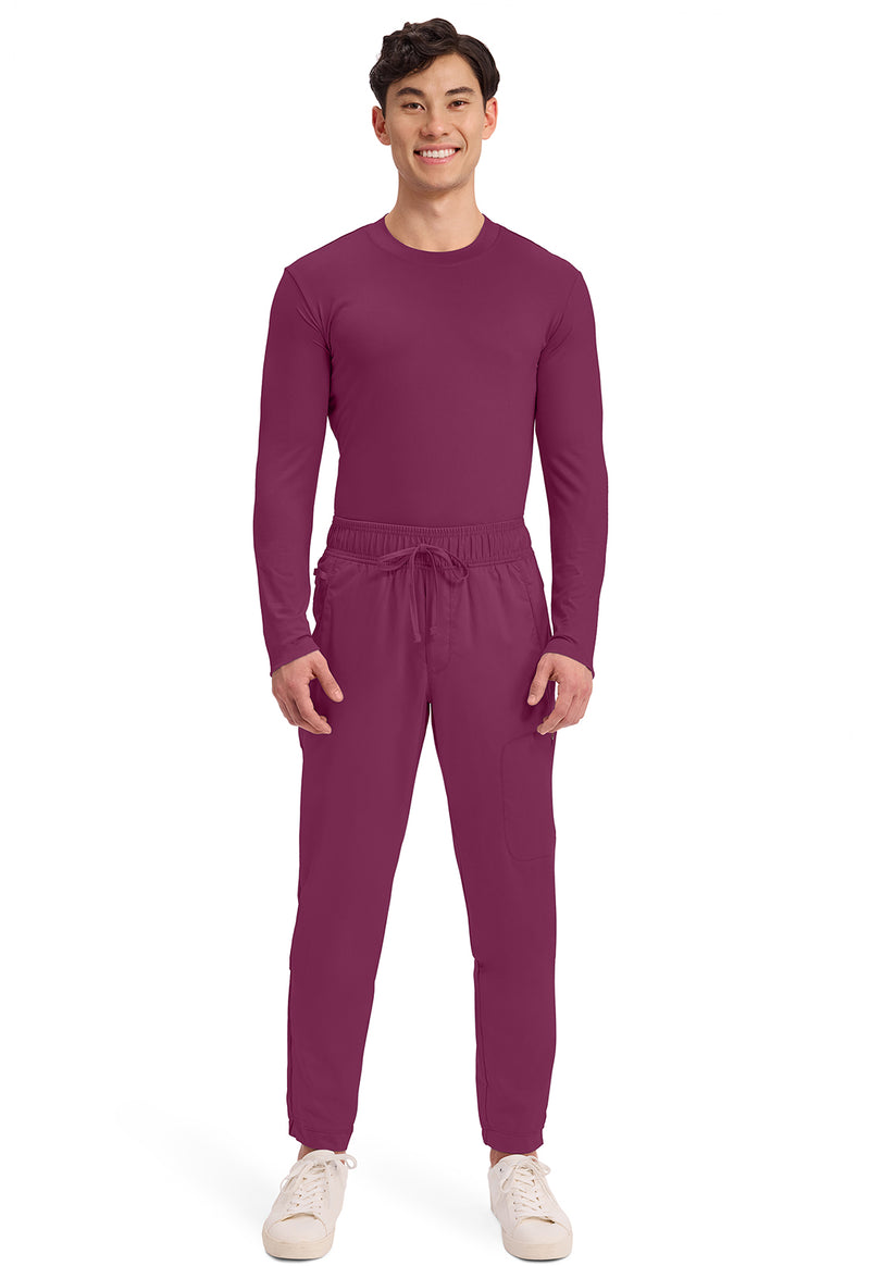 Wine - Cherokee Cherokee WW Revolution Men's Scrub Pants - Detail 1 View
