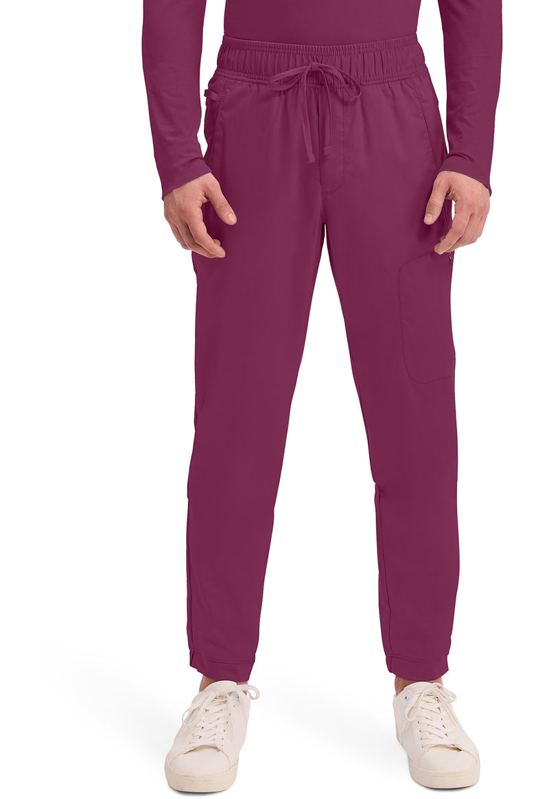 Wine - Cherokee WW Revolution Men's Scrub Pants - Front View