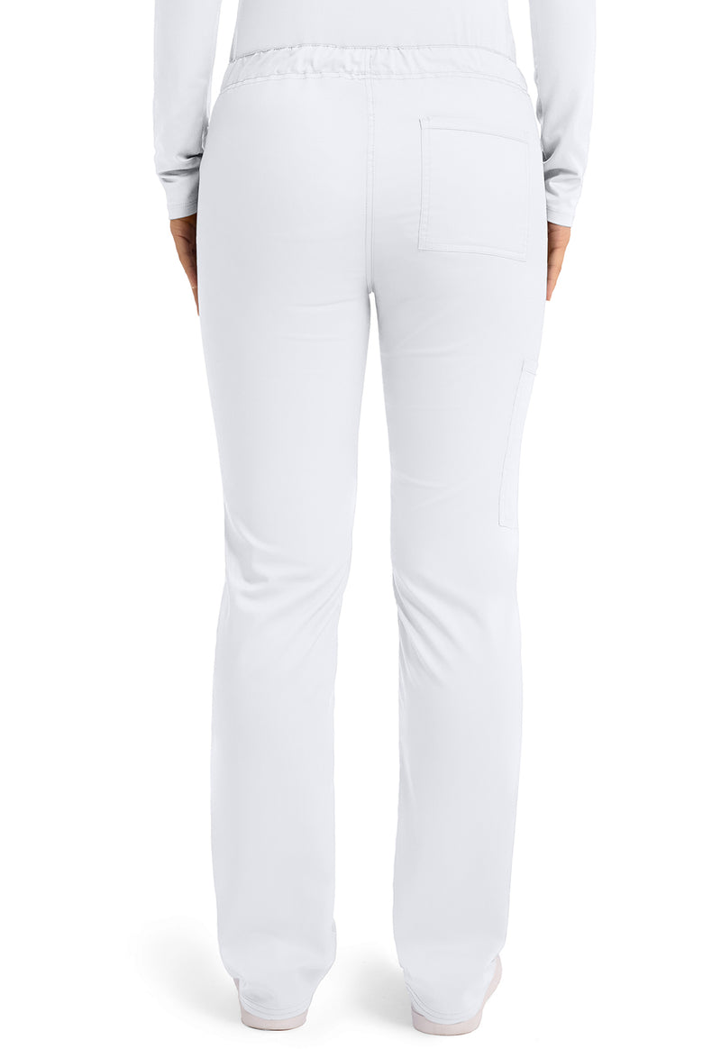 White - Cherokee WW Revolution Unisex Scrub Pants - Back View
