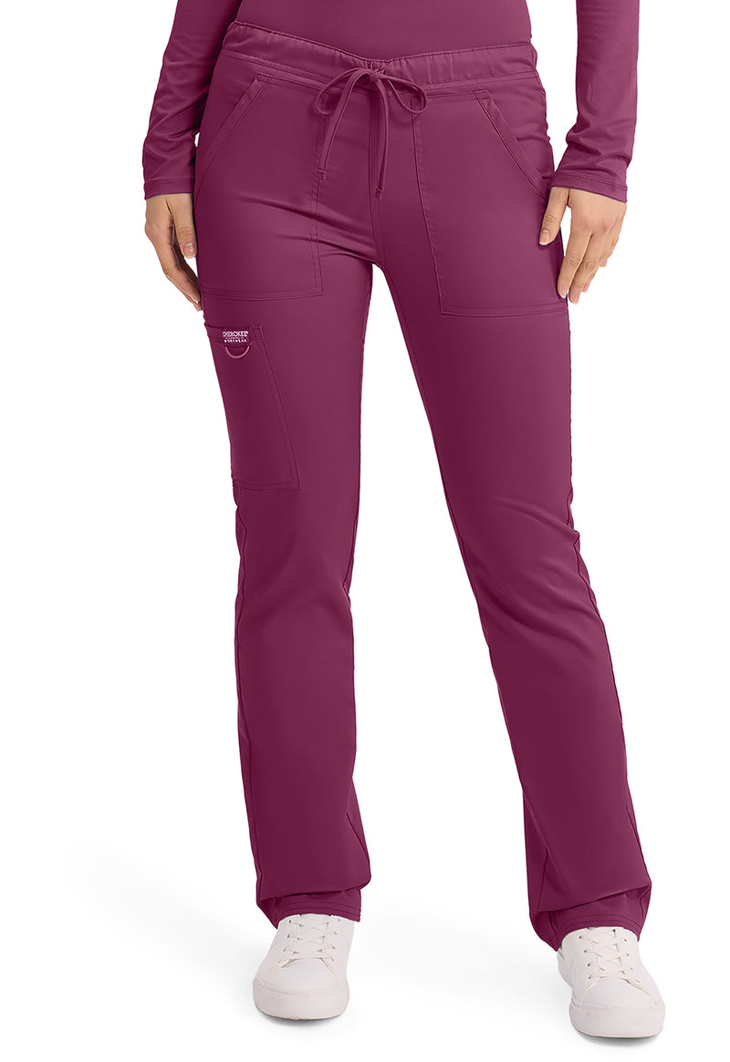 Wine - Cherokee WW Revolution Unisex Scrub Pants - Front View