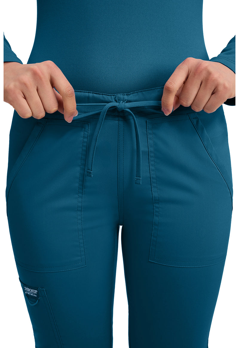 Caribbean Blue - Cherokee Cherokee WW Revolution Unisex Scrub Pants - Detail 3 View
