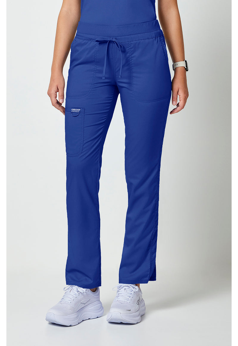 Galaxy Blue - Cherokee WW Revolution Women Scrub Pants - Front View