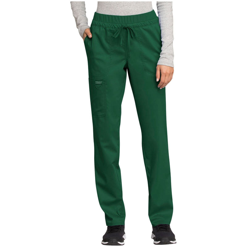 hunter green - Mid Rise Tapered Leg Drawstring Pant