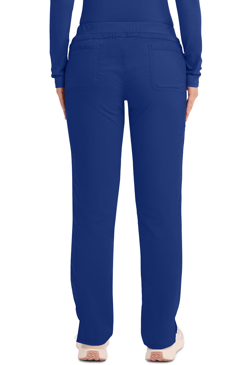 Galaxy Blue - Women's Mid Rise Tapered Leg Drawstring Scrub Pants – Tall (Back)
