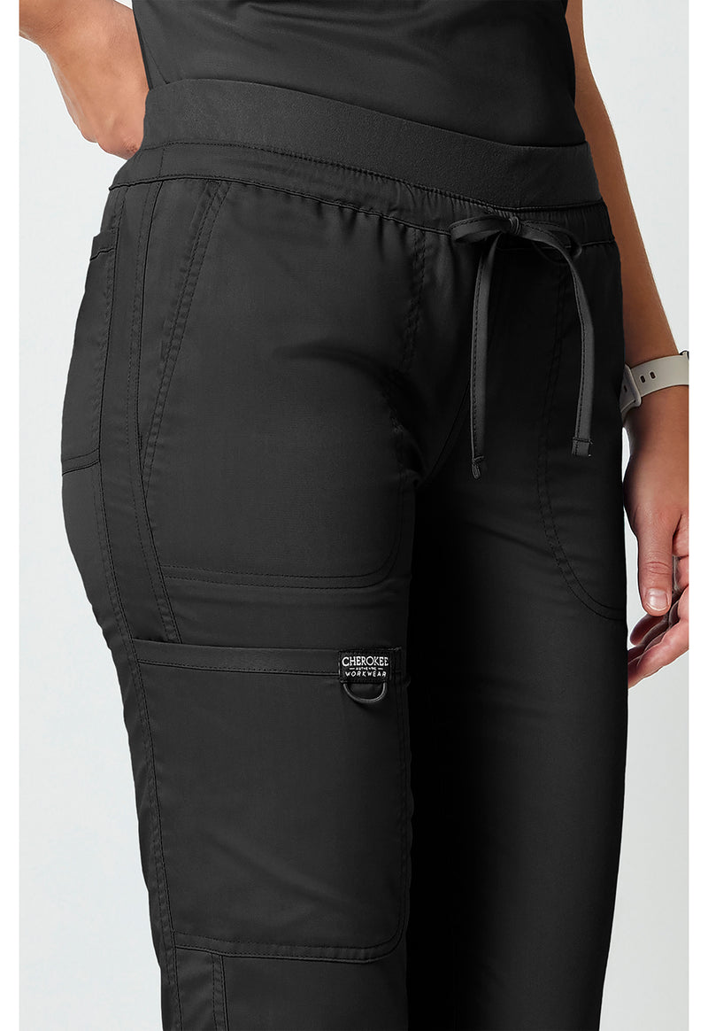 Black - Cherokee Cherokee WW Revolution Women's Scrub Pants - Detail 3 View