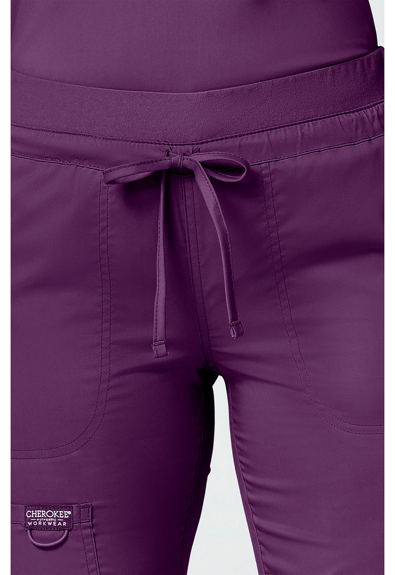 Eggplant - Cherokee Cherokee WW Revolution Women's Scrub Pants - Detail 2 View