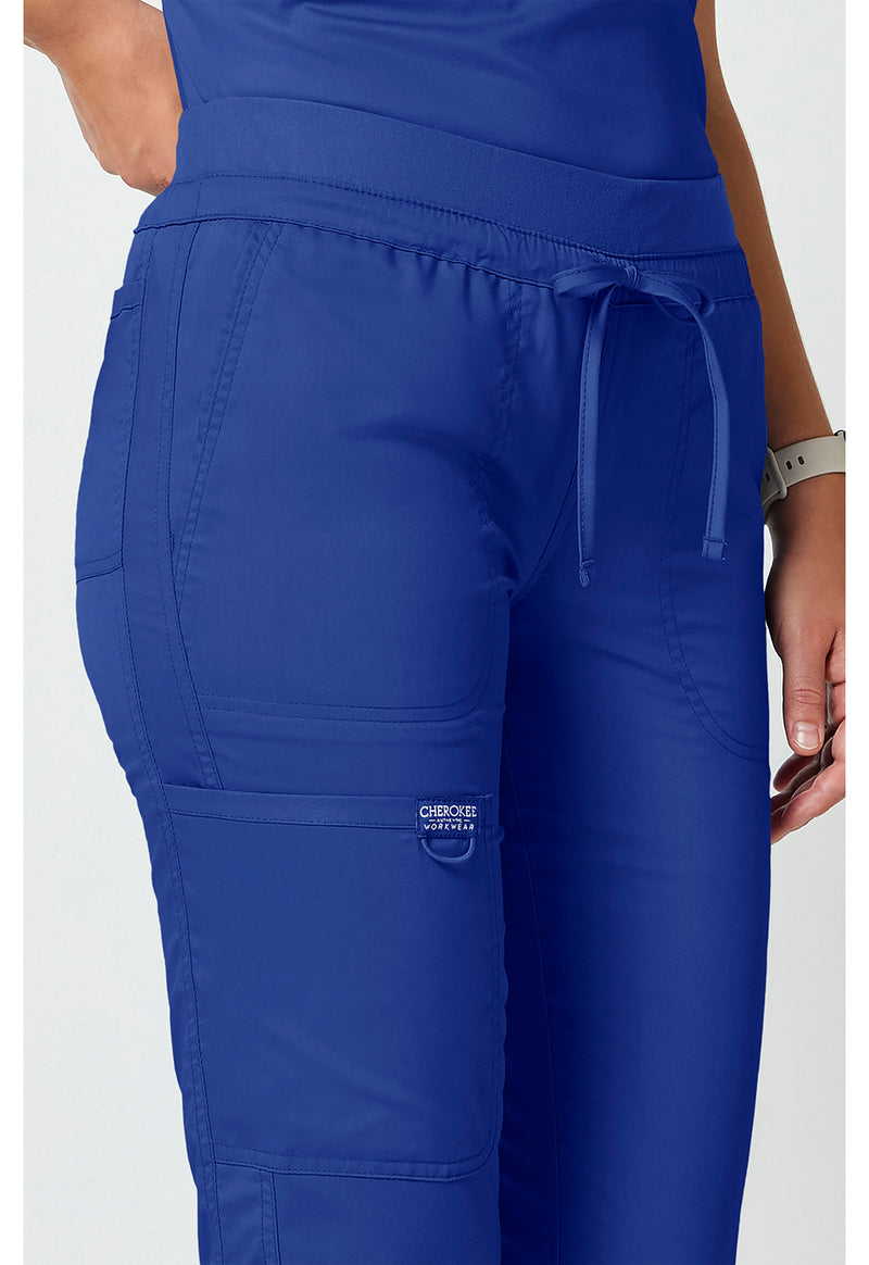 Galaxy Blue - Cherokee Cherokee WW Revolution Women's Scrub Pants - Detail 3 View