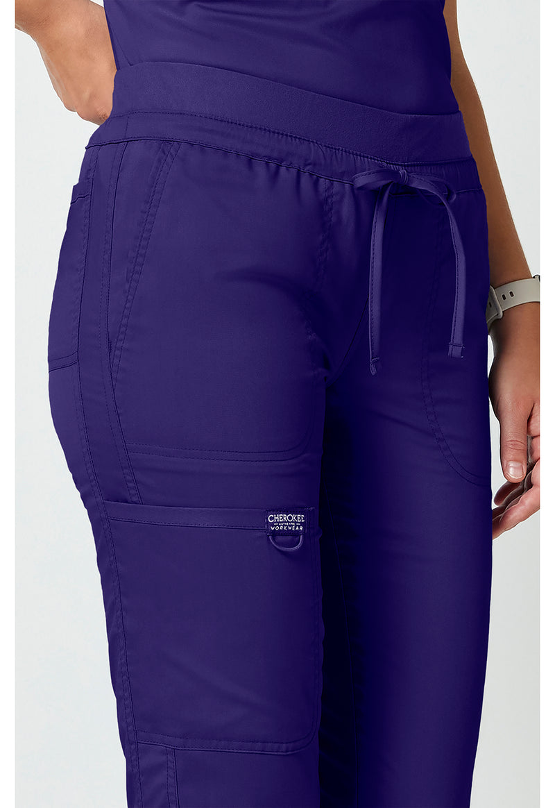 Grape - Cherokee Cherokee WW Revolution Women's Scrub Pants - Detail 3 View