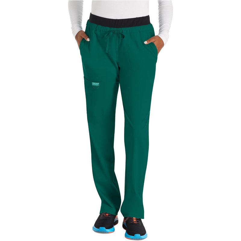 hunter green - Mid Rise Tapered Leg Drawstring Pant