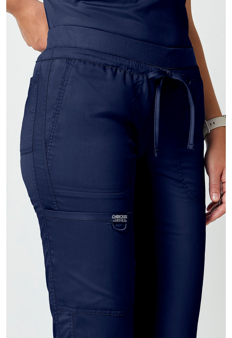 Navy - Cherokee Cherokee WW Revolution Women's Scrub Pants - Detail 3 View