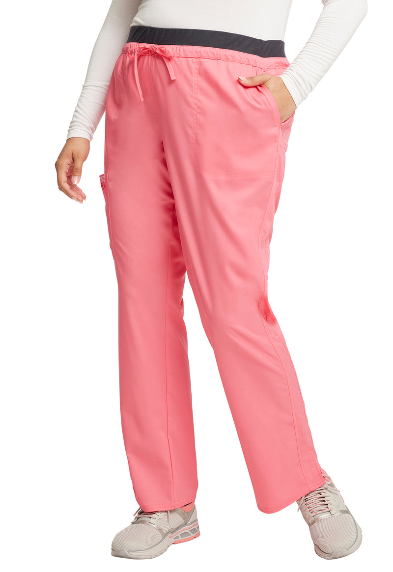 Pink Melon - Cherokee Cherokee WW Revolution Women's Scrub Pants - Left Side View