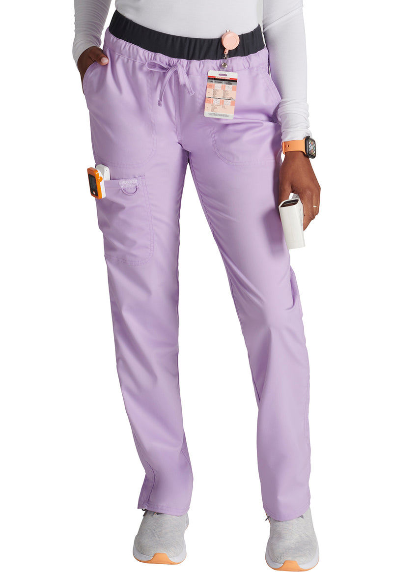 Purple Freesia - Cherokee Cherokee WW Revolution Women's Scrub Pants - Detail 2 View