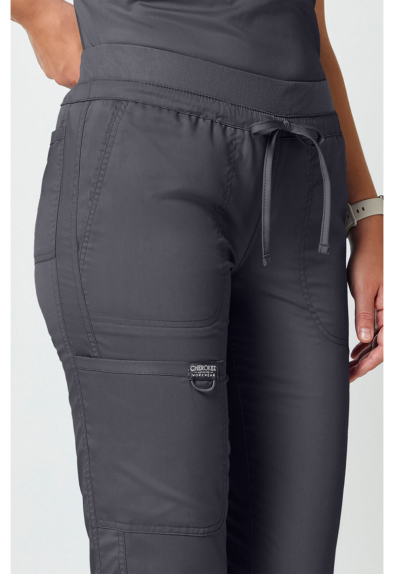 Pewter - Cherokee Cherokee WW Revolution Women's Scrub Pants - Detail 3 View