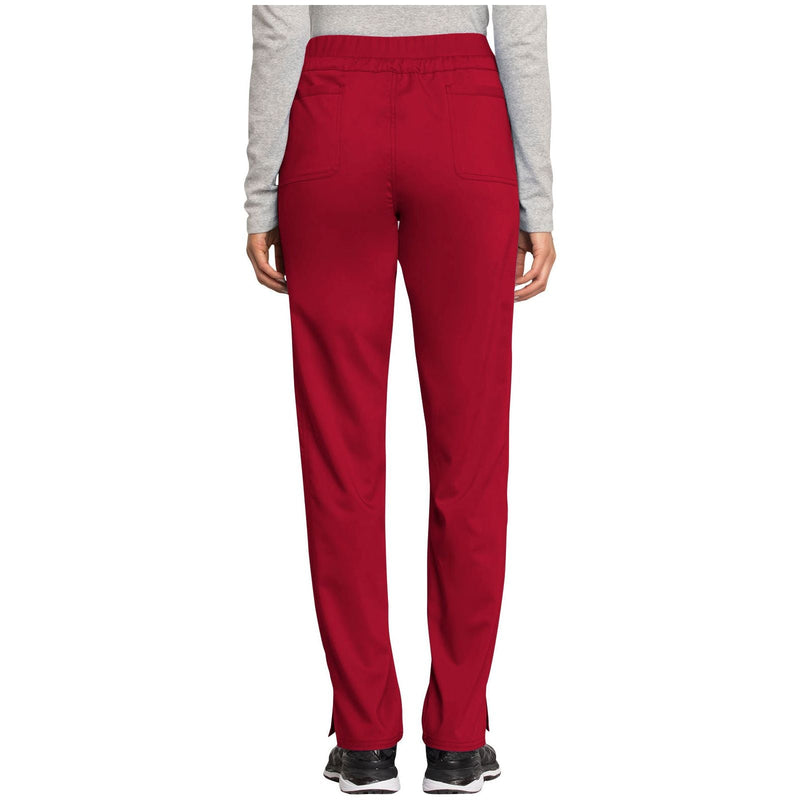 red - Mid Rise Tapered Leg Drawstring Pant