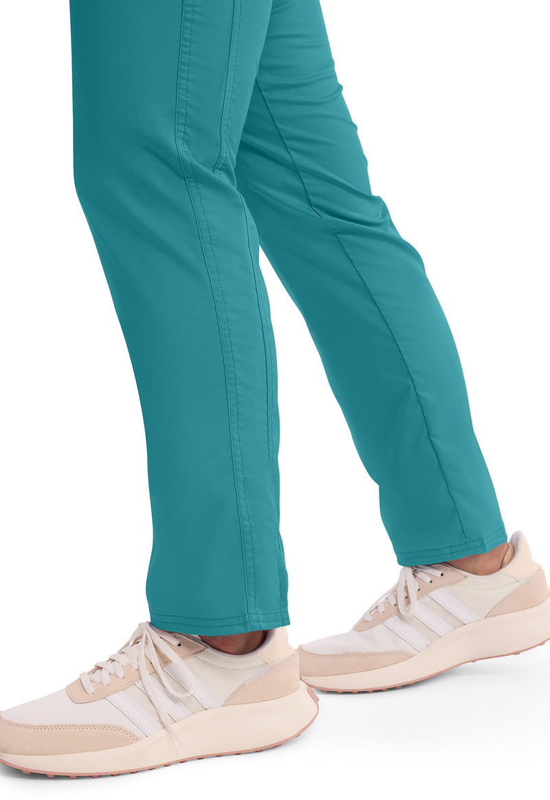 Teal Blue - Cherokee Cherokee WW Revolution Women's Scrub Pants - Detail 3 View