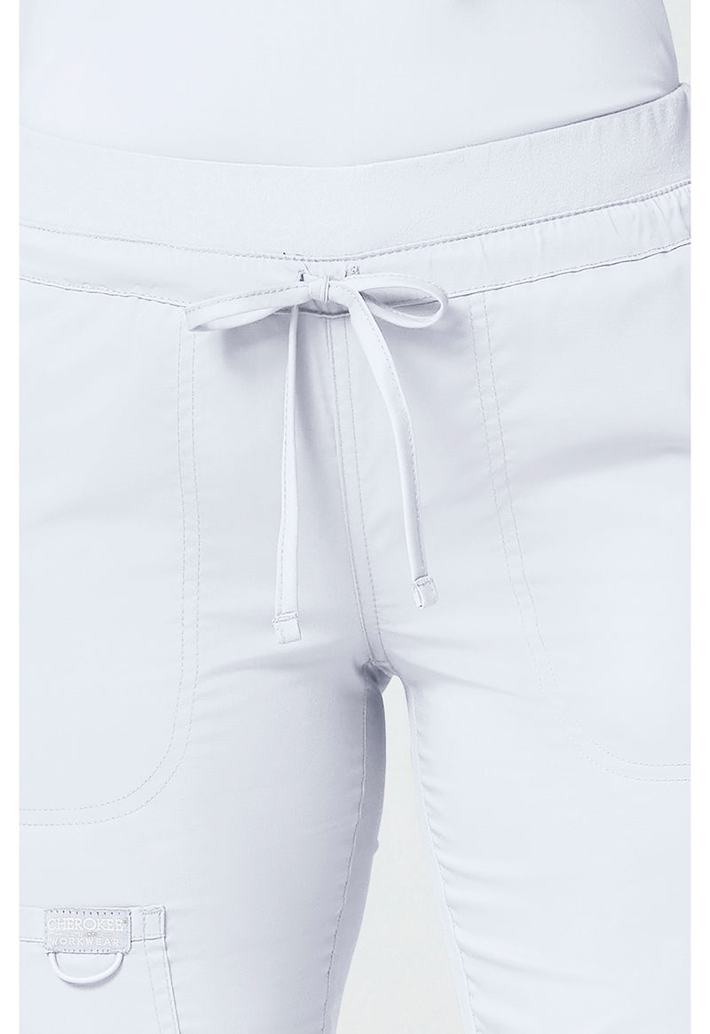 White - Cherokee Cherokee WW Revolution Women's Scrub Pants - Detail 2 View