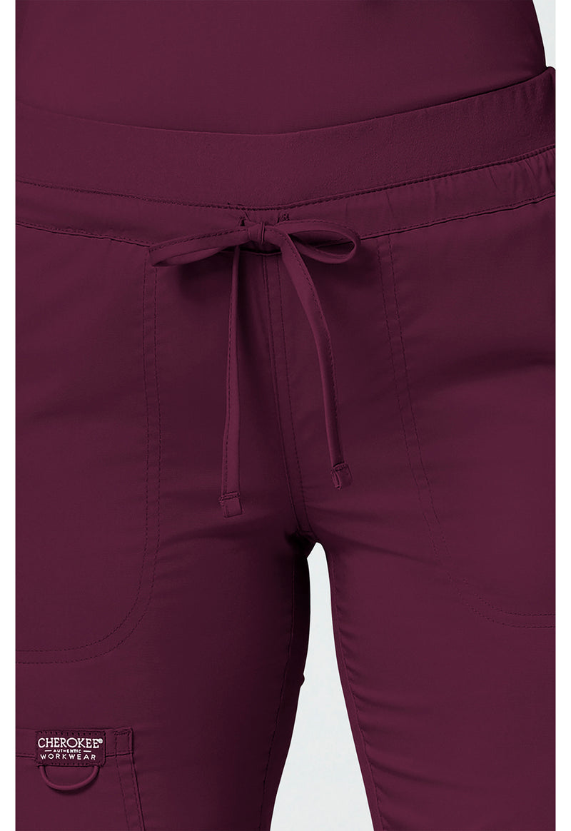 Wine - Cherokee Cherokee WW Revolution Women's Scrub Pants - Detail 2 View