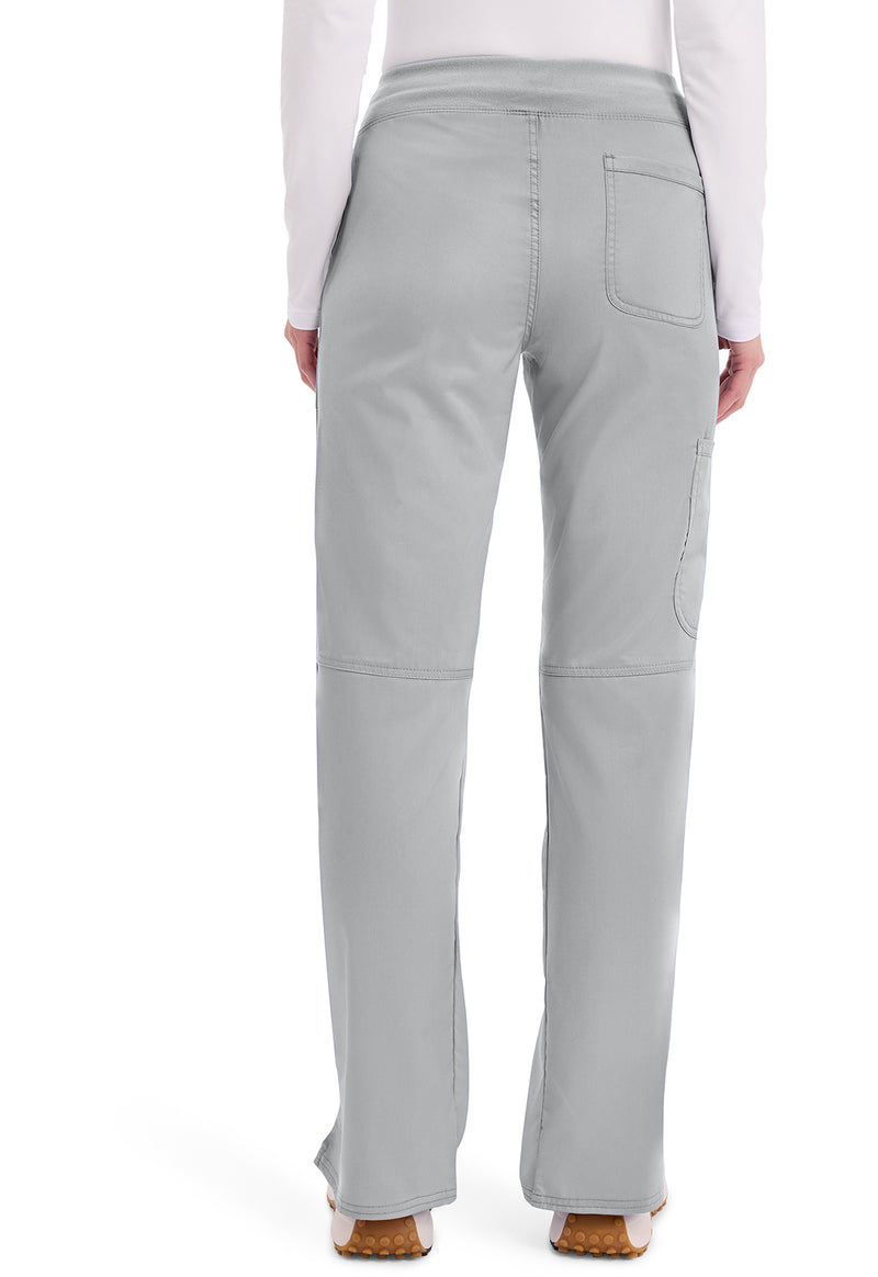 Grey - Cherokee WW Revolution Women Scrub Pants - Back View