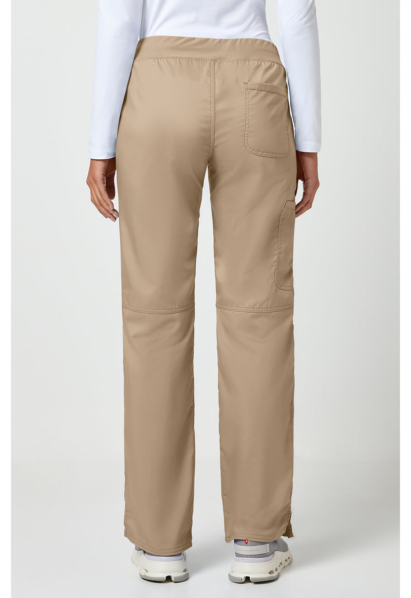 Khaki - Cherokee WW Revolution Women Scrub Pants - Back View