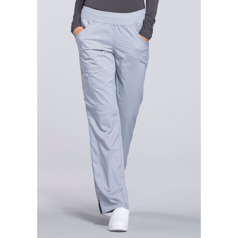 grey - Mid Rise Straight Leg Pull-on Pant