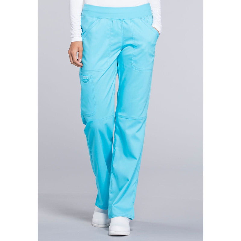 turquoise - Mid Rise Straight Leg Pull-on Pant