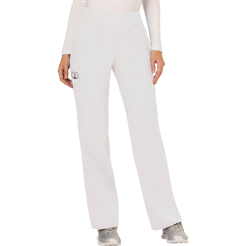 white - Mid Rise Straight Leg Pull-on Pant