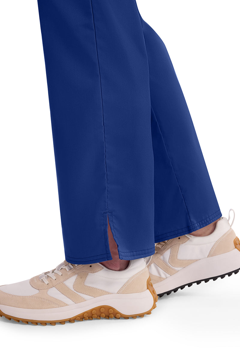 Galaxy Blue - Women's Mid Rise Straight Leg Pull-on Scrub Pants – Tall (View 3)
