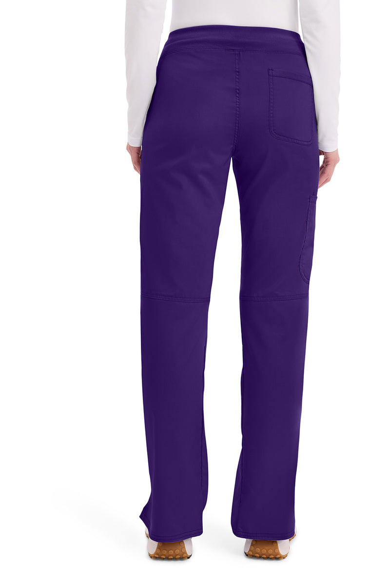 Grape - Women's Mid Rise Straight Leg Pull-on Scrub Pants – Tall (Back)