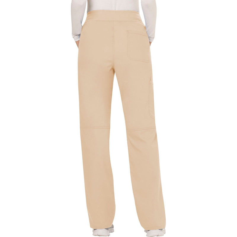 khaki - Mid Rise Straight Leg Pull-on Pant