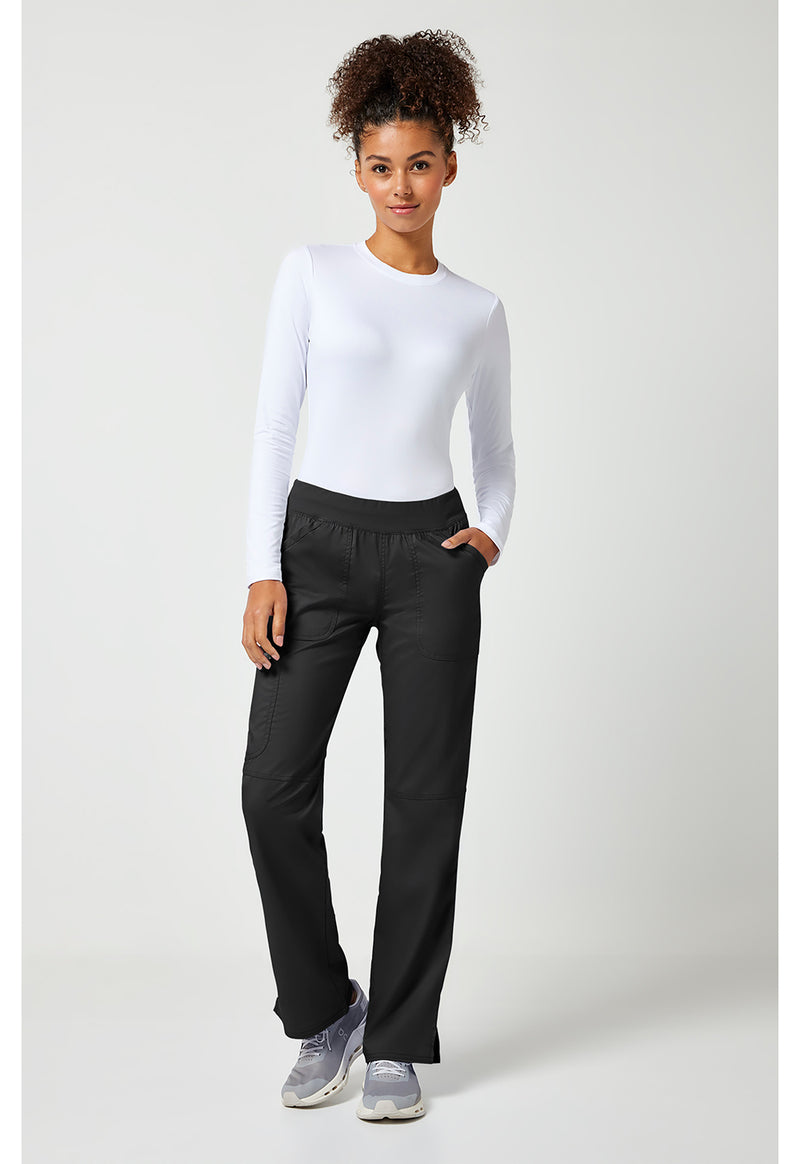 Black - Cherokee Cherokee WW Revolution Women's Scrub Pants - Detail 1 View