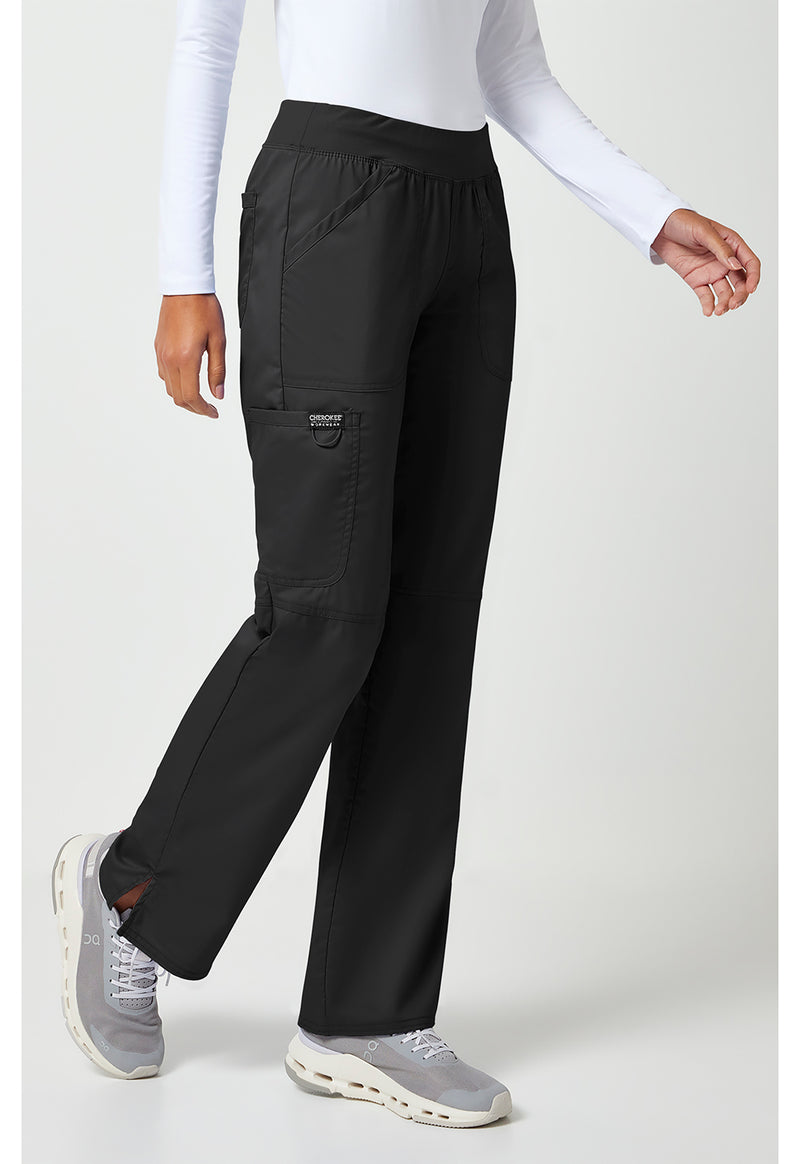 Black - Cherokee Cherokee WW Revolution Women's Scrub Pants - Right Side View