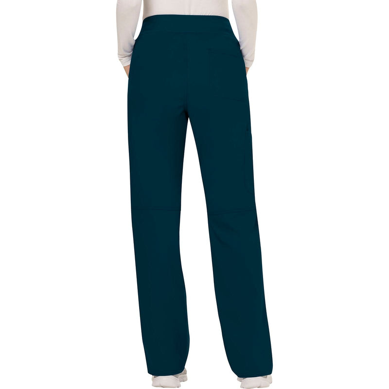caribbean blue - Mid Rise Straight Leg Pull-on Pant
