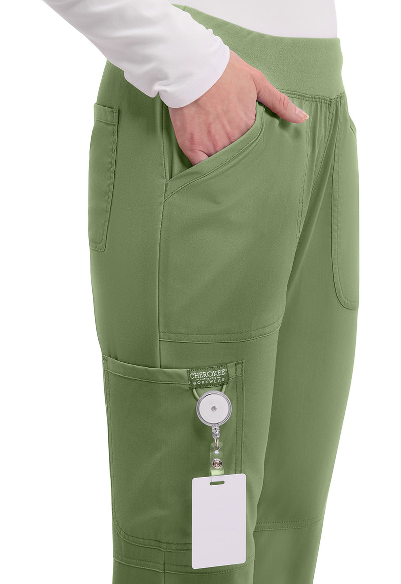 Celery Green - Cherokee Cherokee WW Revolution Women's Scrub Pants - Detail 2 View
